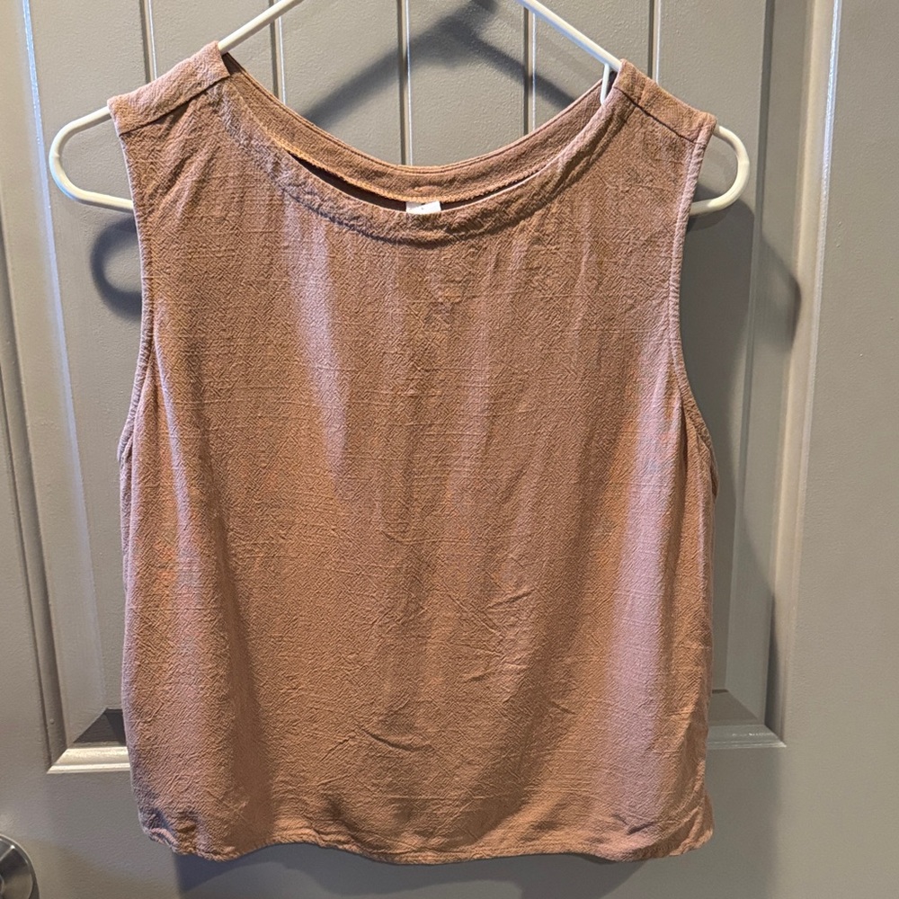 Elegant Sleeveless Light Brown Tank Top
